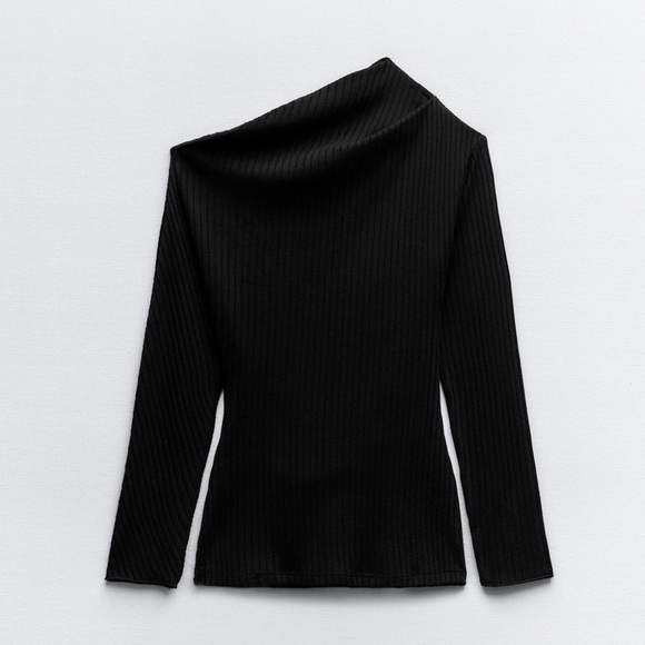 ASYMMETRIC RIBBED TOP - Picture 3 of 4